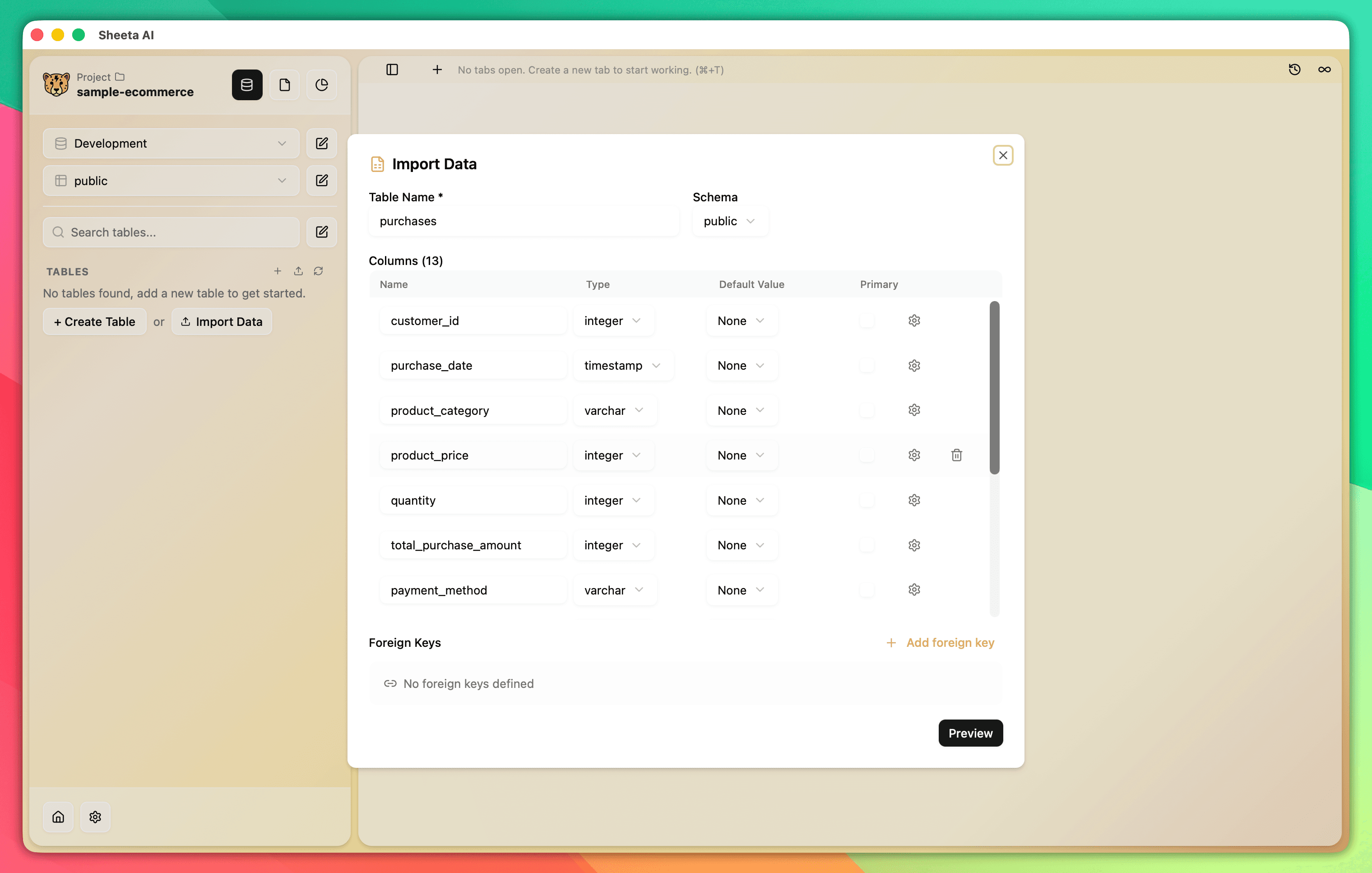 Data import complete